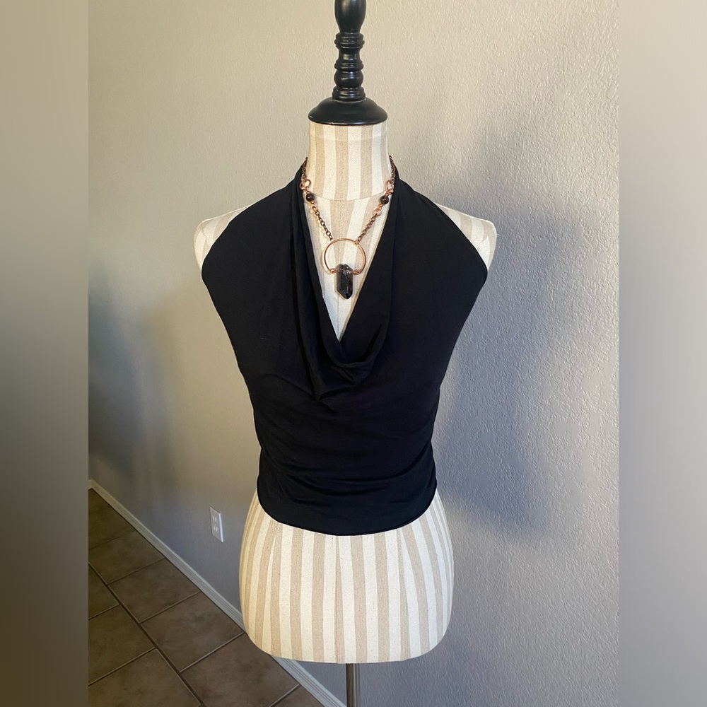 Cropped halter top